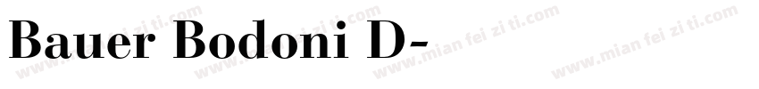 Bauer Bodoni D字体转换